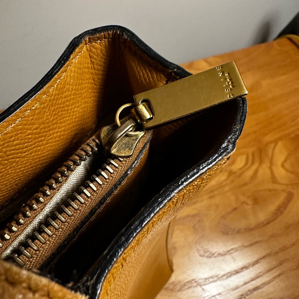 Celine Goldenrod Leather Square Tote Bag w/Crossbody Strap - Picture 6 of 15